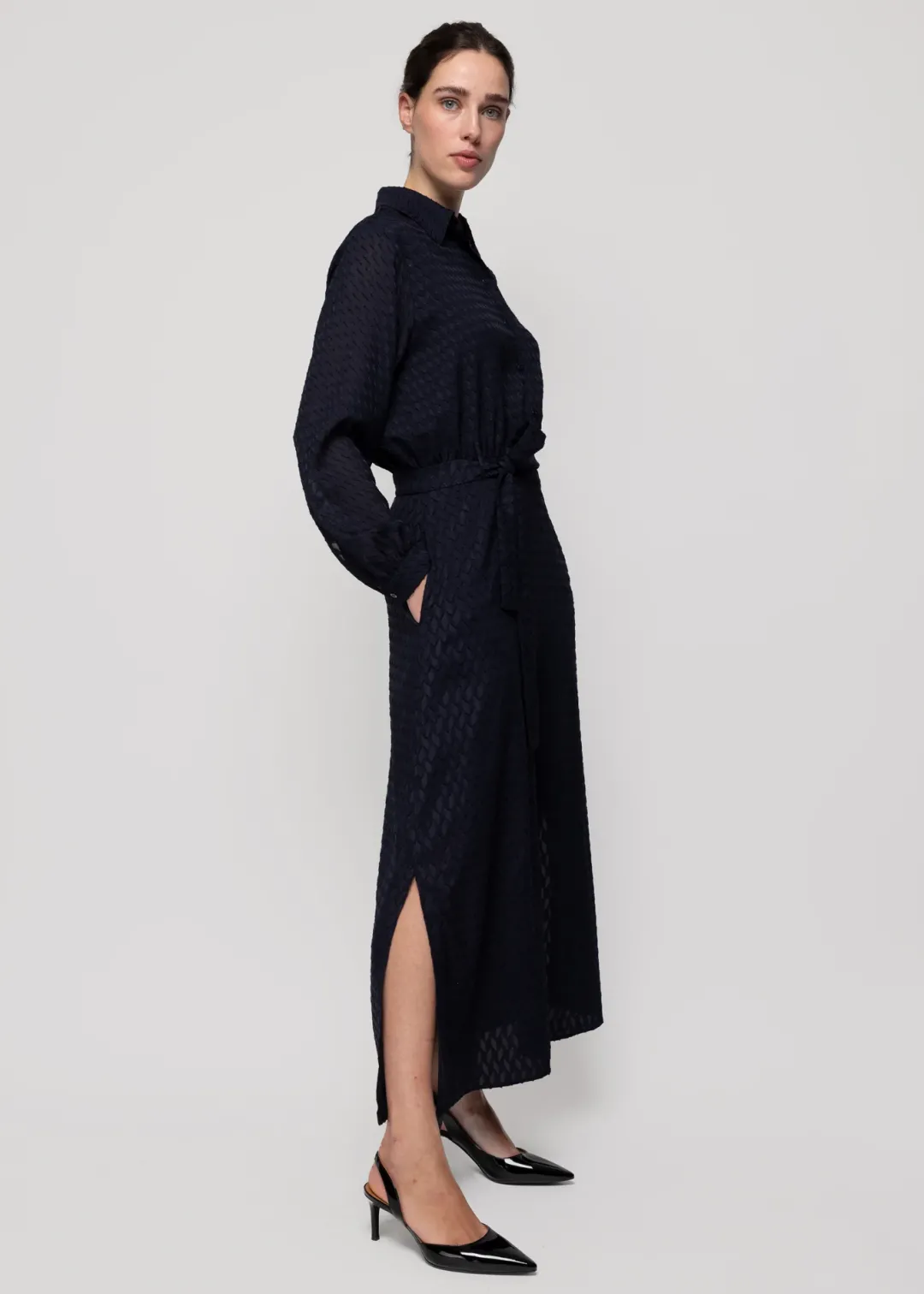 New Vanilia Ausbrenner Blusenkleid Classic Navy