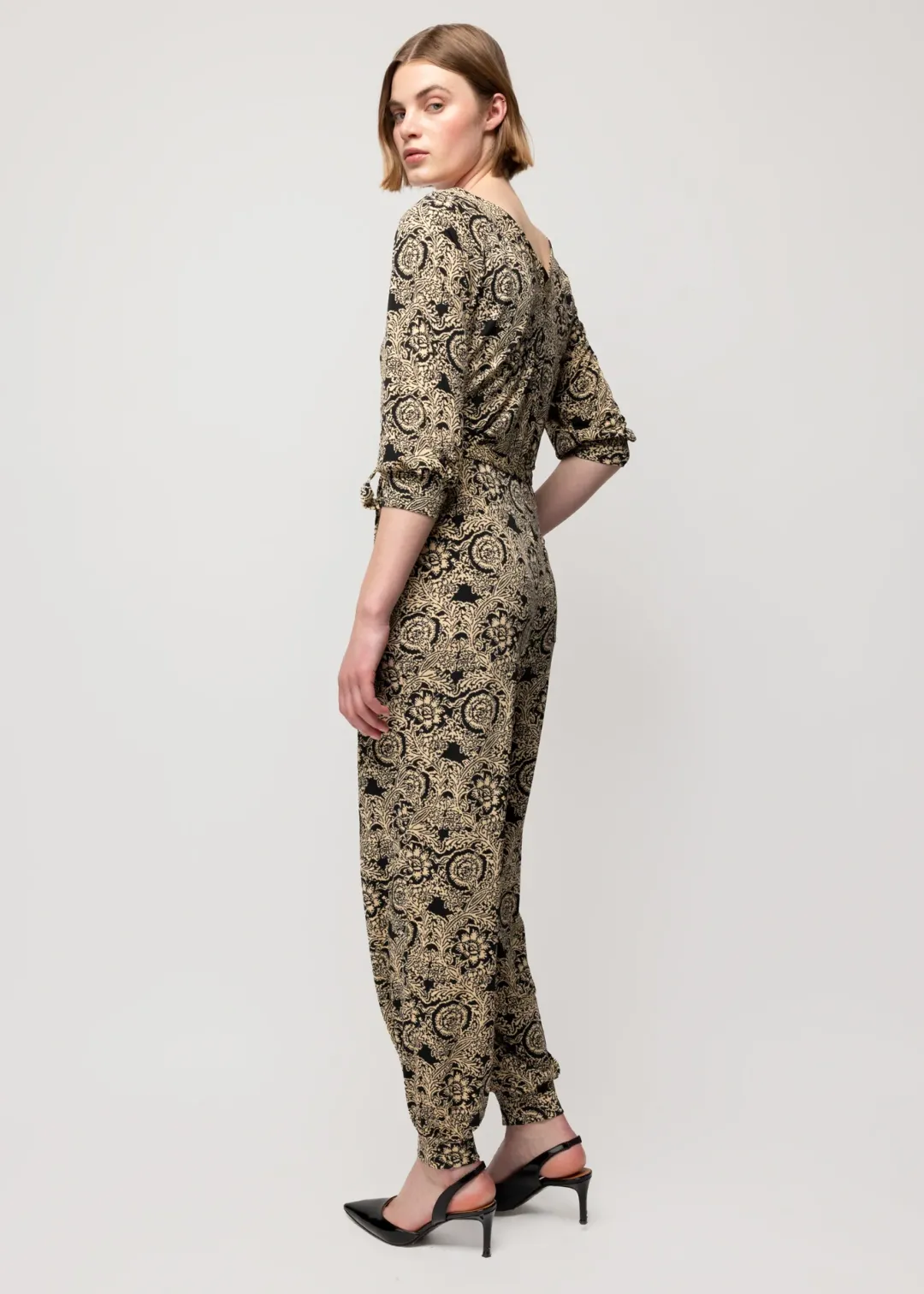 Fashion Vanilia Jersey-Jumpsuit Mit Ikat-Print Antique Cotton/Black