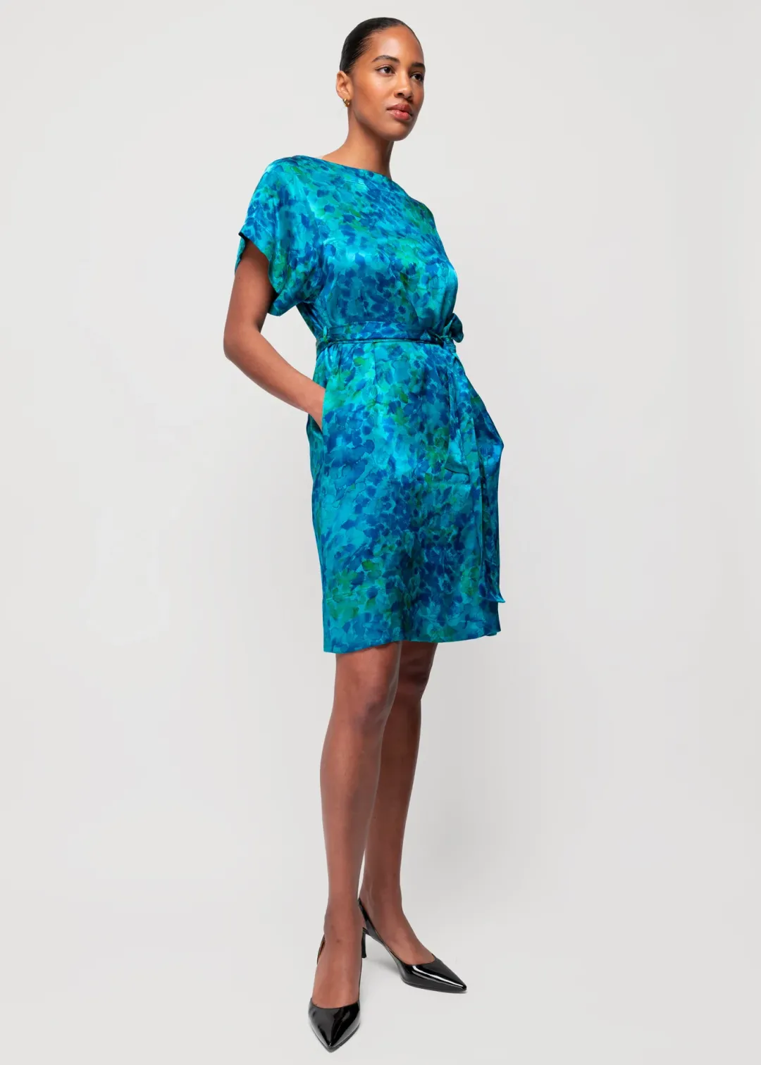 Flash Sale Vanilia Minikleid Aus Viskose Blauw / Groen