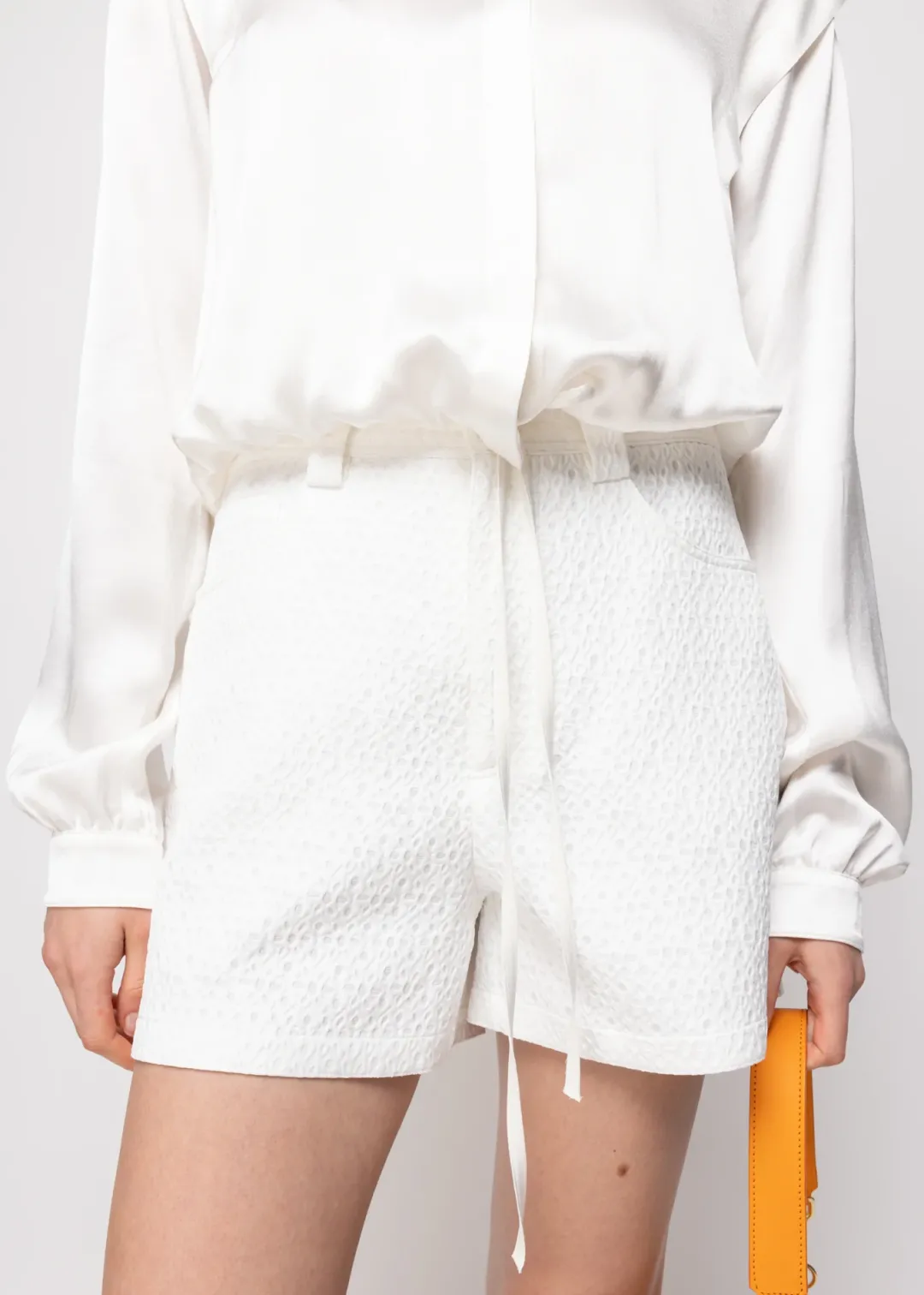 Best Vanilia Shorts Aus Gewebtem Jacquard-Stoff New White