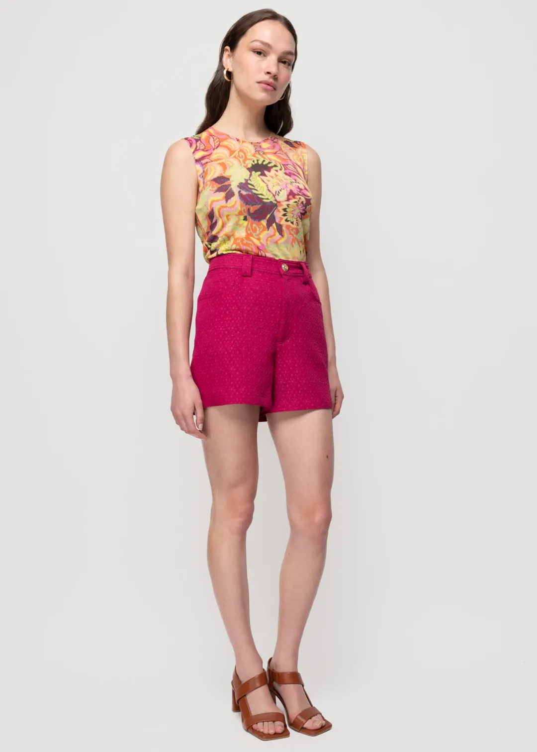 Cheap Vanilia Shorts Aus Gewebtem Jacquard-Stoff Sangria