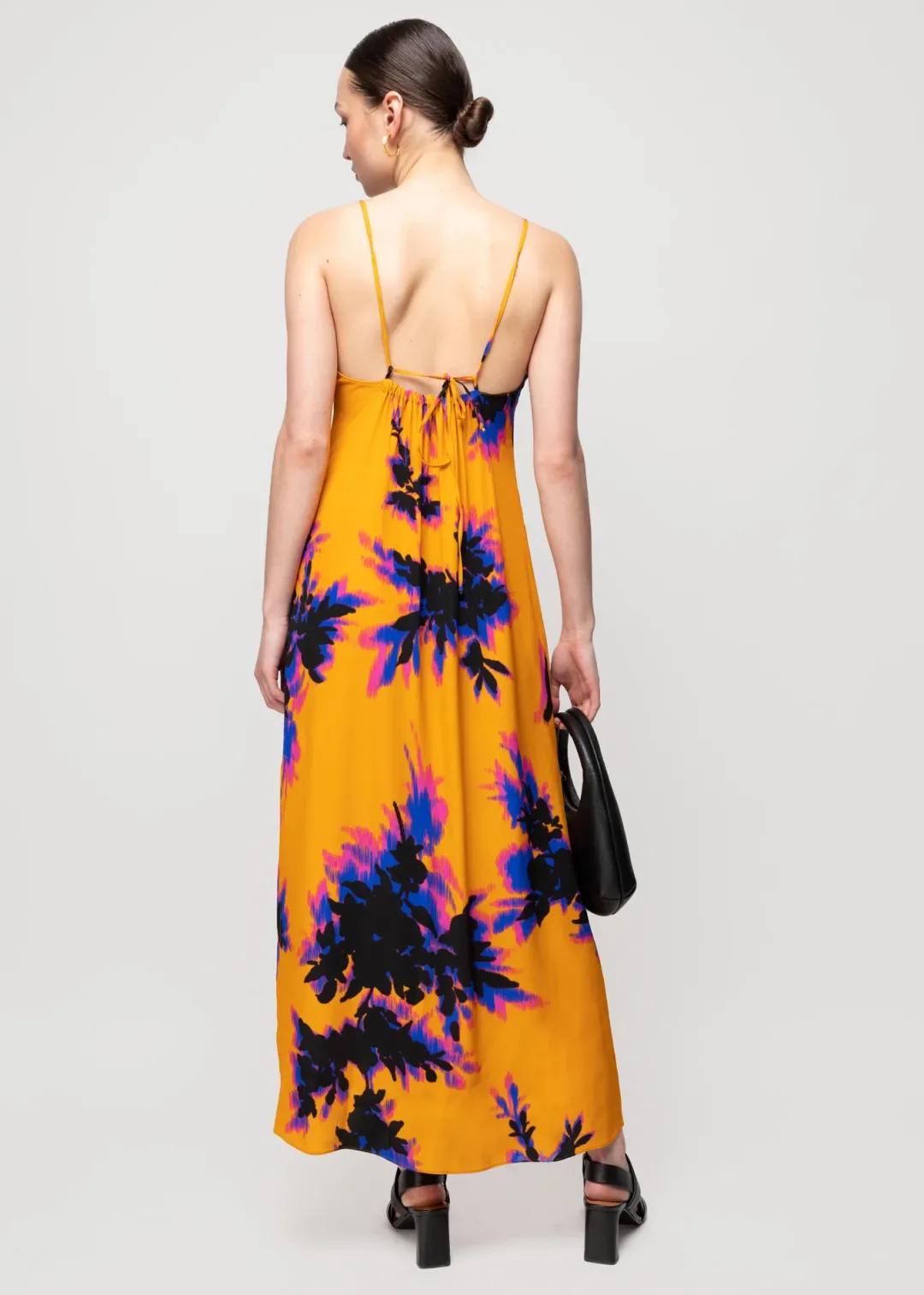 Cheap Vanilia Slipdress Aus Viskose Orange / Black / Cobalt